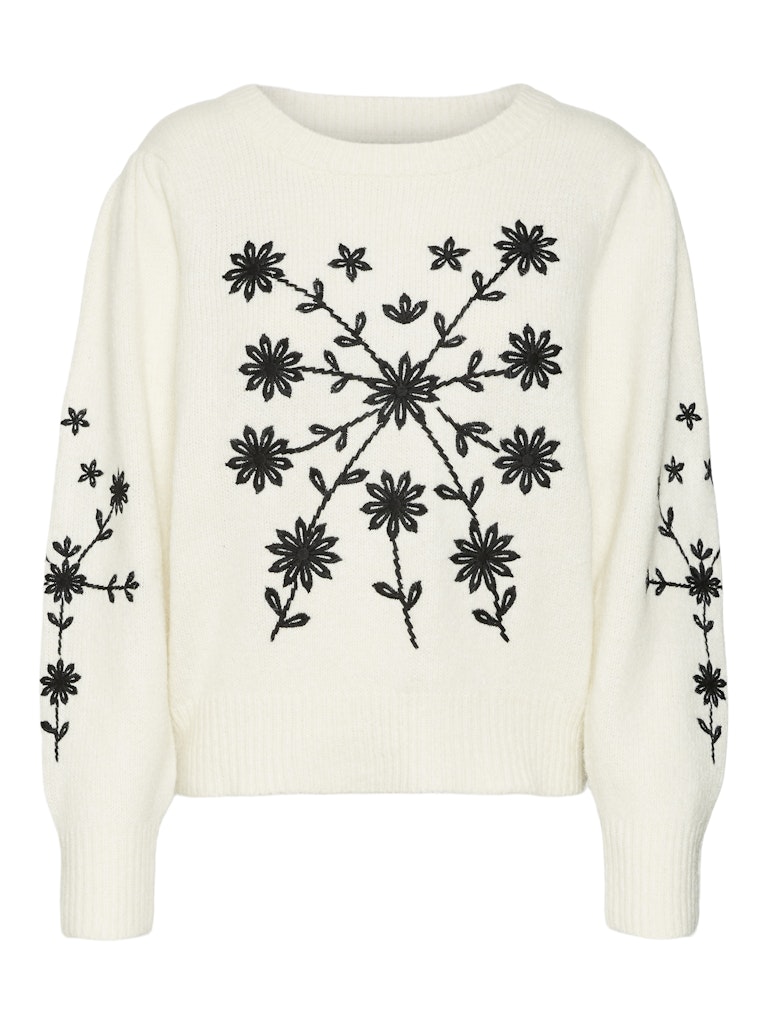 Vero Moda Damen Pullover Birch/W. Black