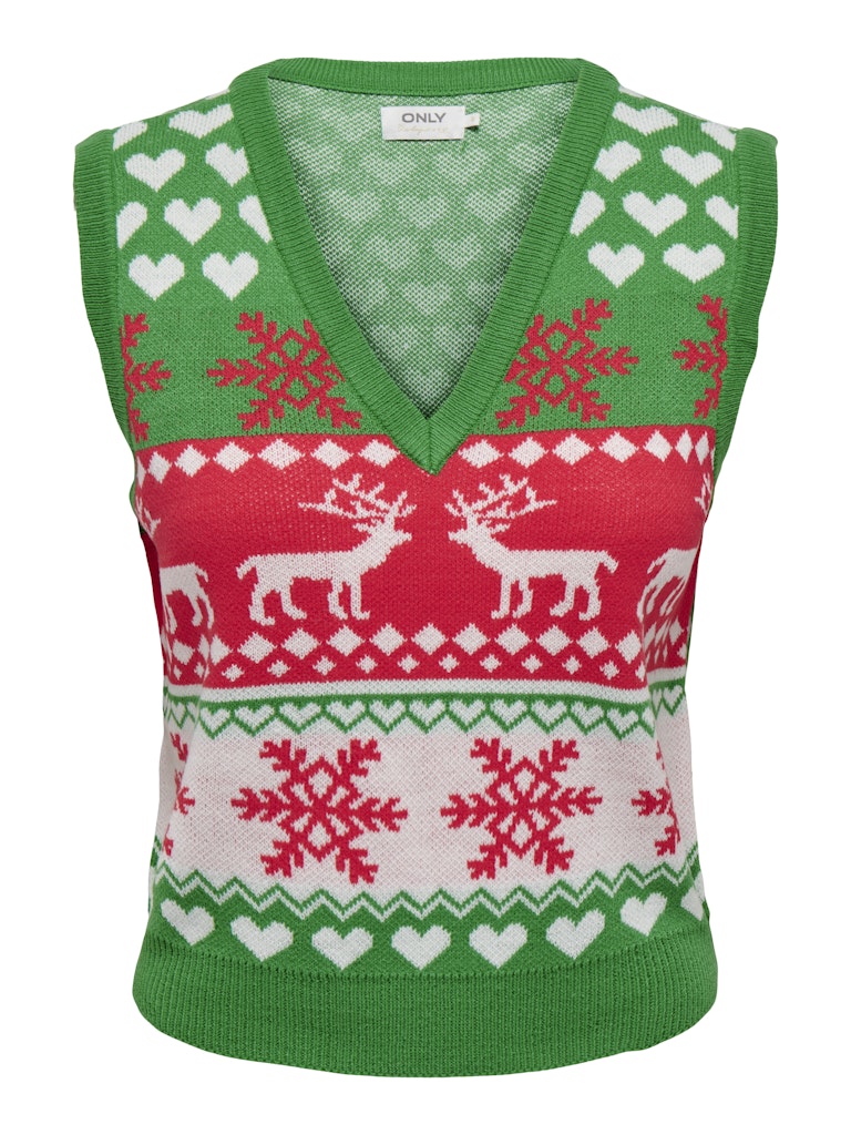 only Damen Pullover Green Bee/Cloud
