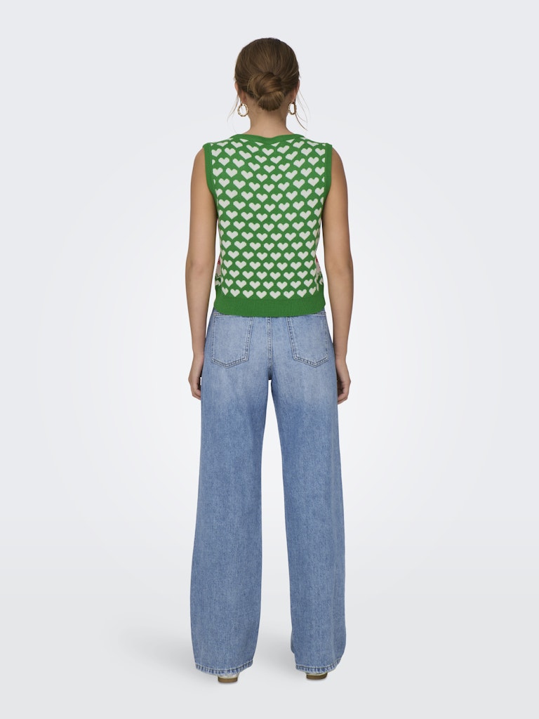 only Damen Pullover Green Bee/Cloud