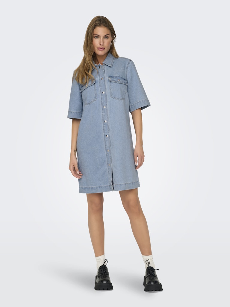 only Damen Kleider Light Blue Deni