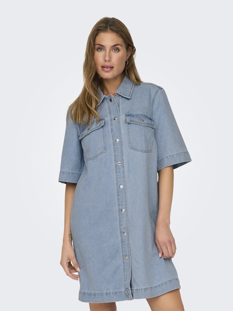 only Damen Kleider Light Blue Deni