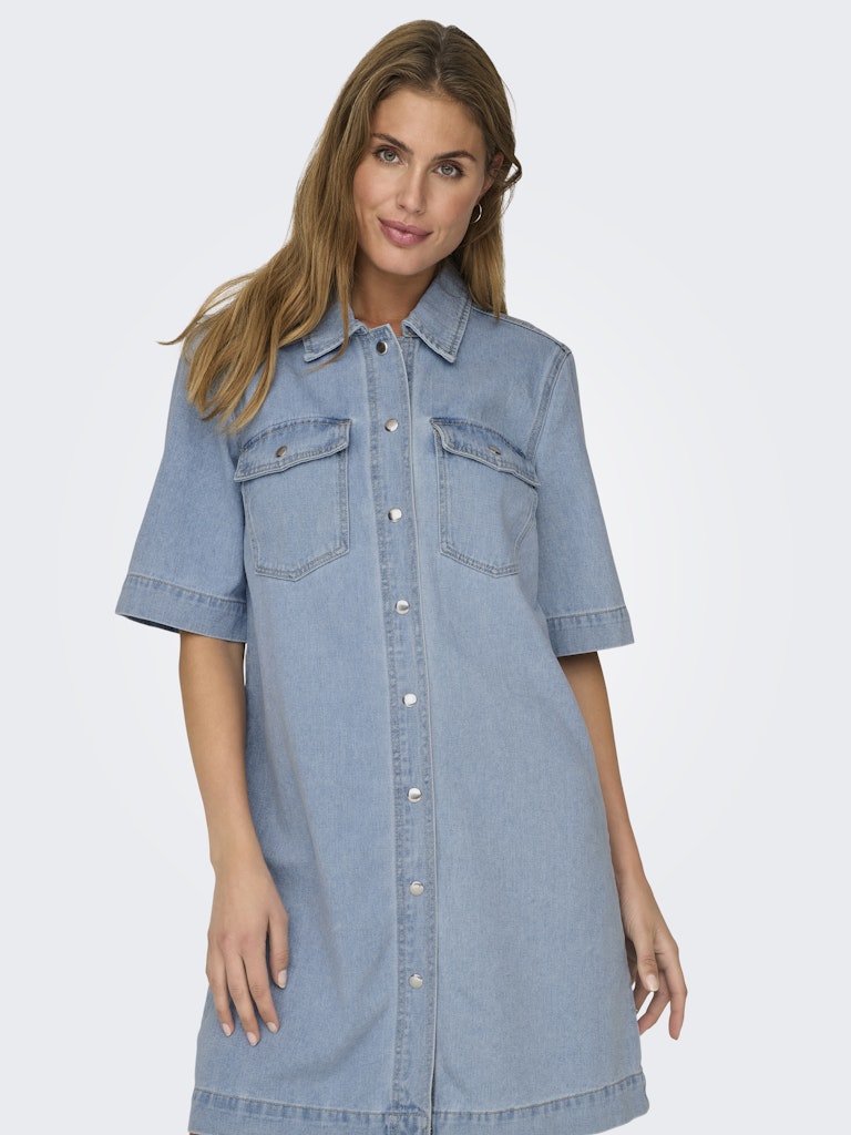 only Damen Kleider Light Blue Deni
