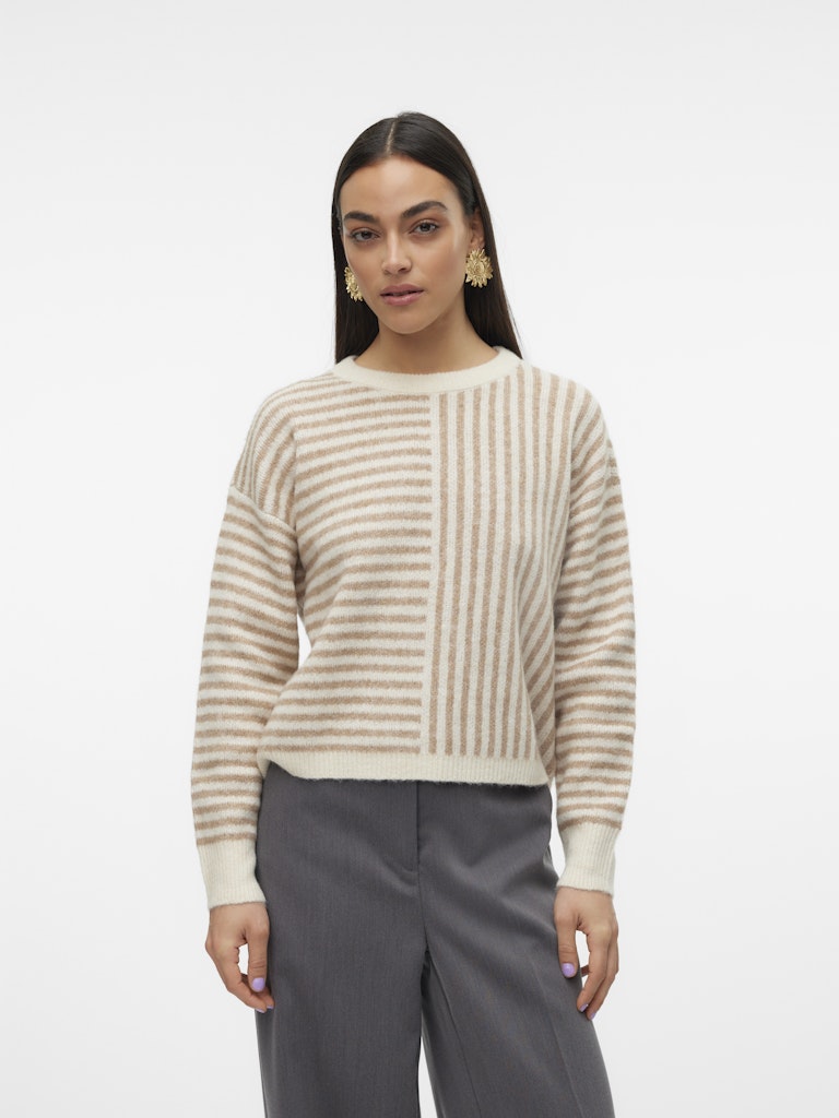 Vero Moda Damen Pullover Birch/W. Silver