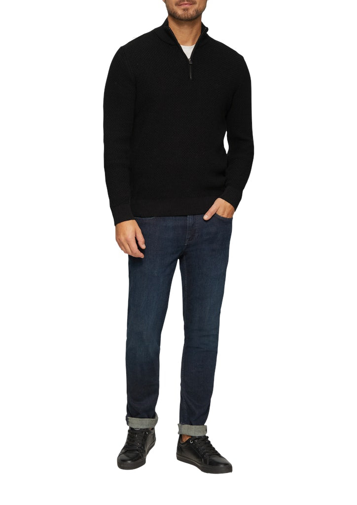 S. Oliver red Herren Pullover Grey/Black