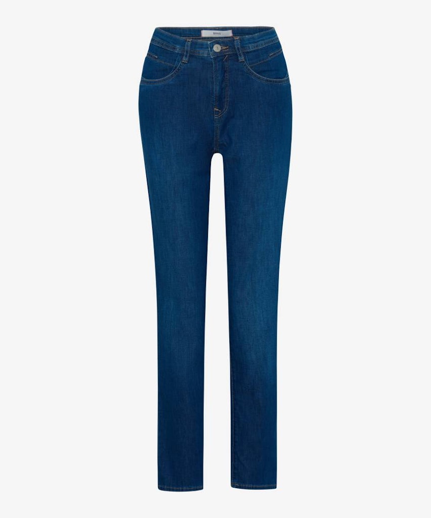 Brax Damen Jeans Used Stone Blue