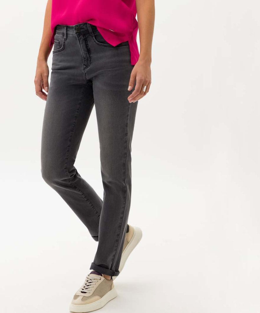Brax Damen Jeans Used Black Blac