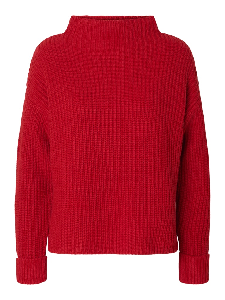 Selected Femme Damen Pullover Equestrian Red