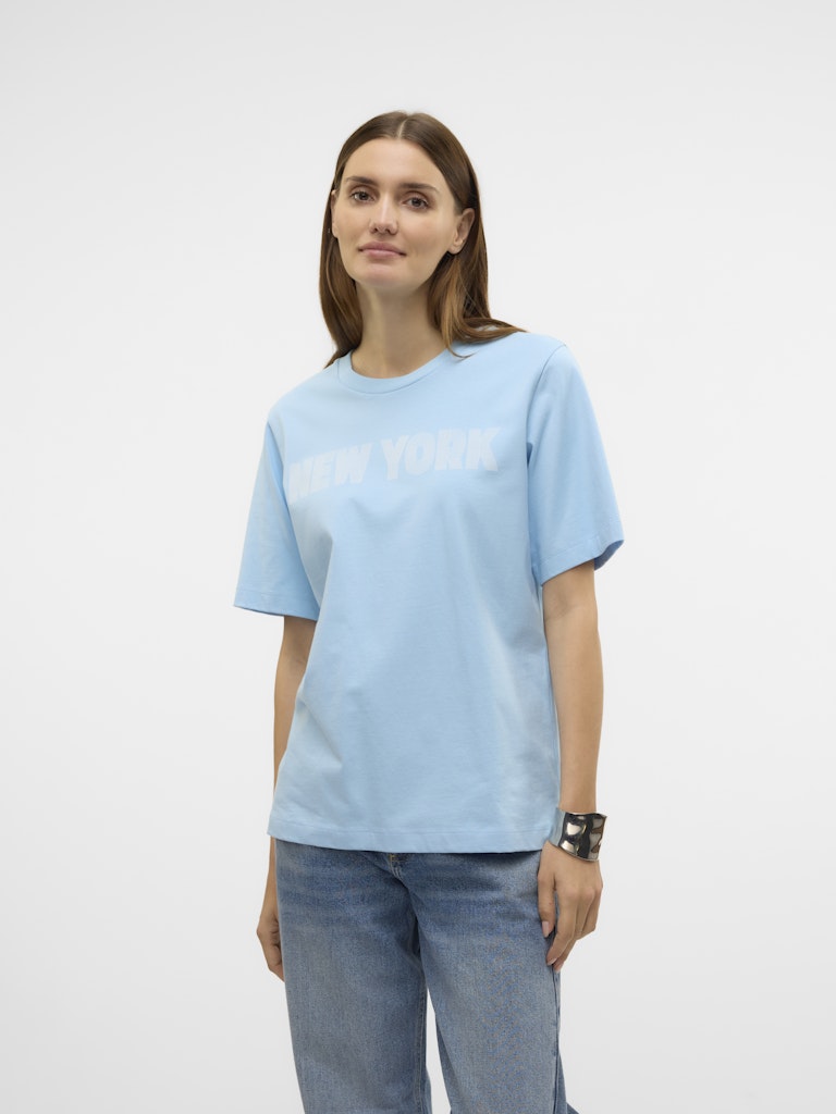 Vero Moda Damen T-Shirts Airy Blue/New Y