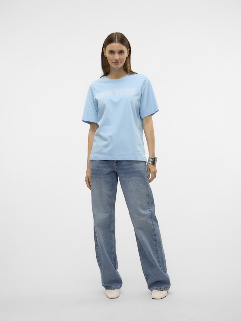 Vero Moda Damen T-Shirts Airy Blue/New Y