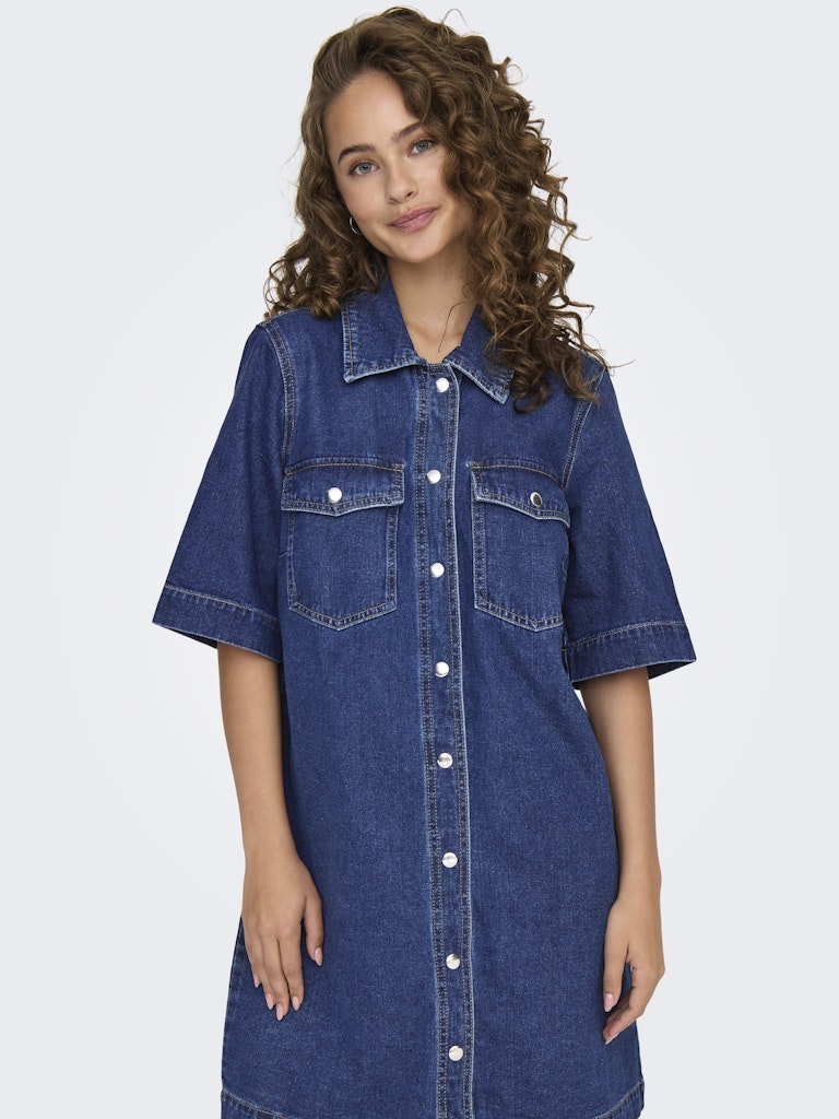 only Damen Kleider Dark Blue Denim