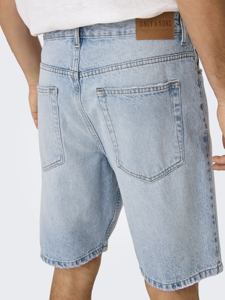 Only & Sons Herren Shorts Light Blue Deni