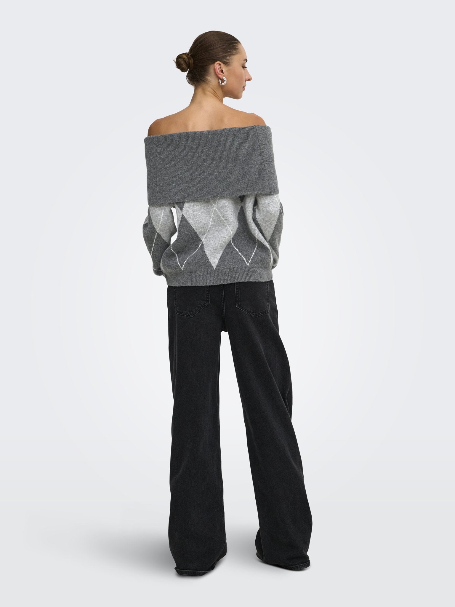 only Damen Pullover Dark Grey Melan