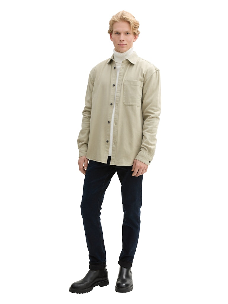 Tom Tailor denim Herren Hemden lang Beige Abbey Sto