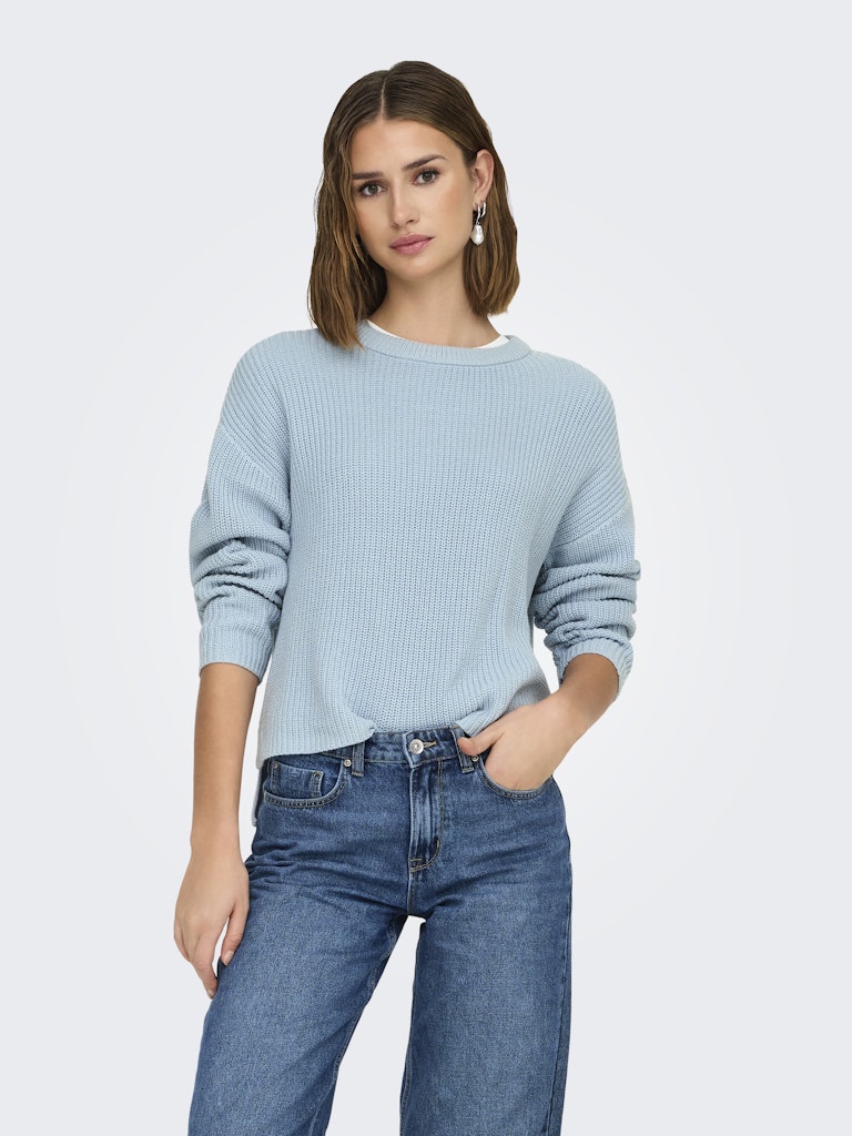 only Damen Pullover Cashmere Blue
