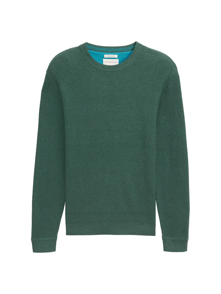 Tom Tailor Herren Pullover Green Dust Mela
