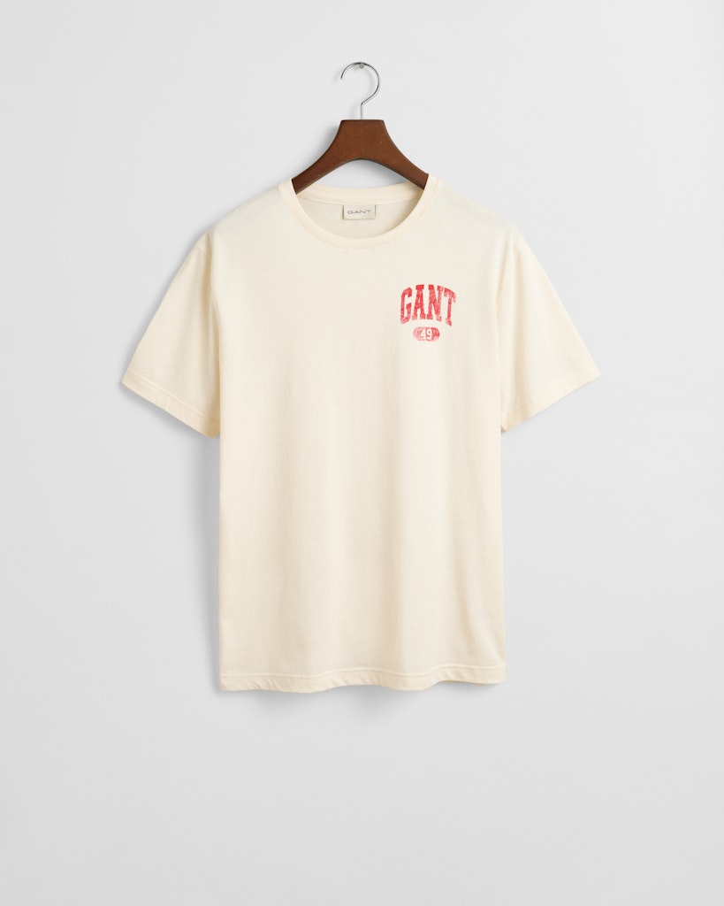 Gant Herren T-Shirts kurz  Cream