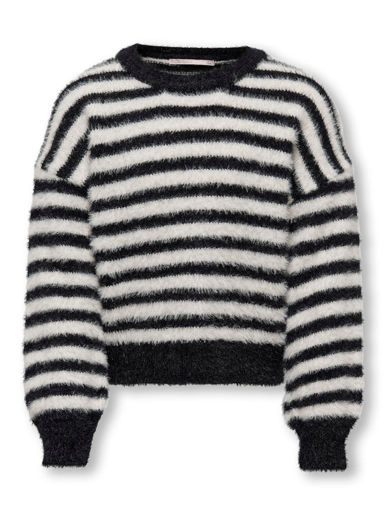Only Mädchen Pullover & Strickjacken Black/Egret