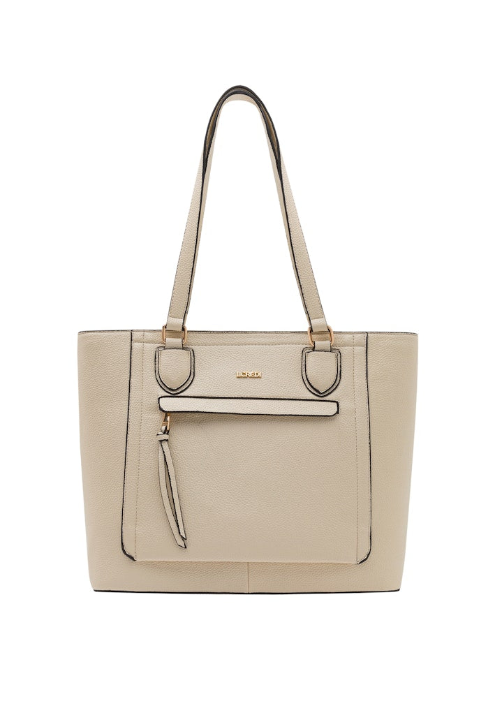 L.Credi Handtasche Creme