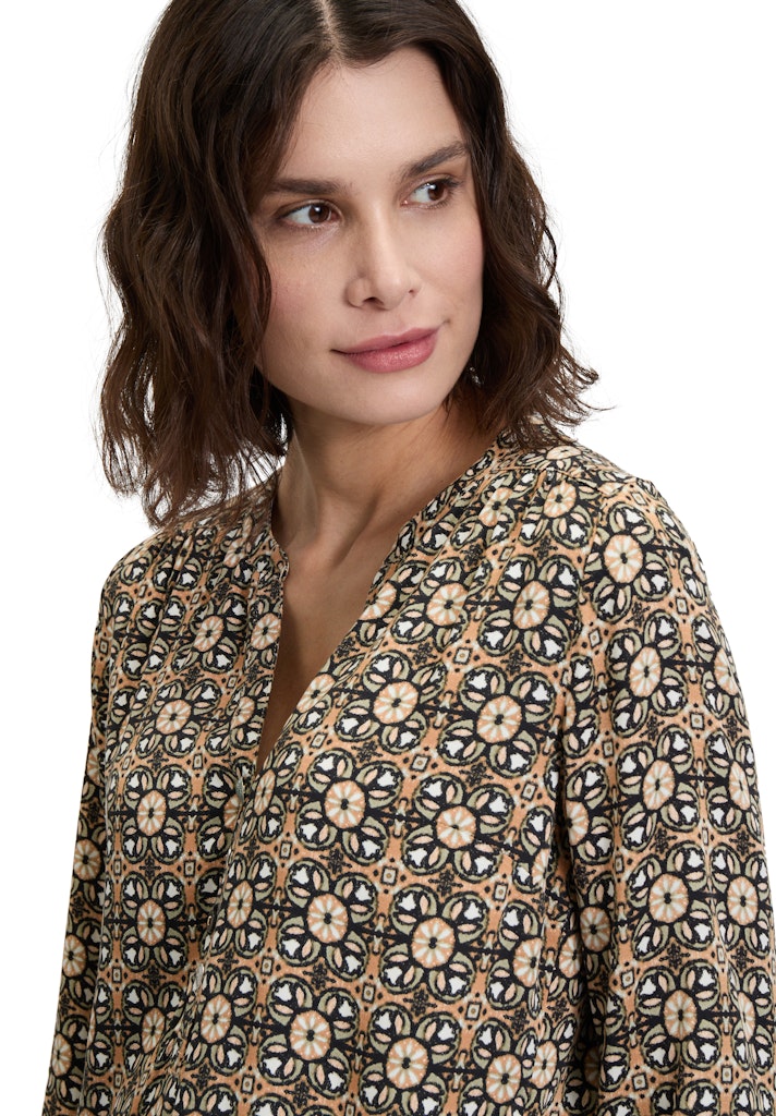 Cartoon Damen Blusen Camel/Black