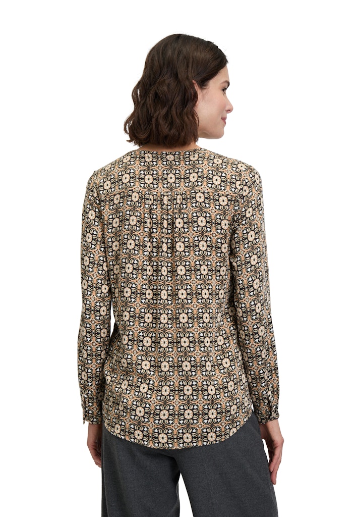 Cartoon Damen Blusen Camel/Black