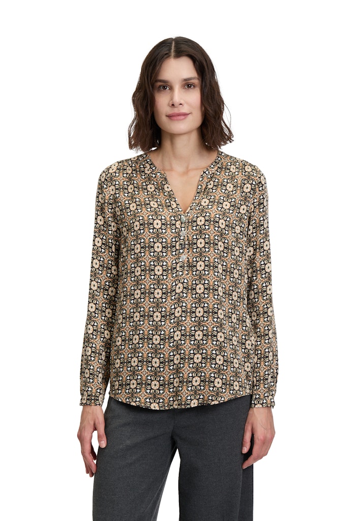 Cartoon Damen Blusen Camel/Black