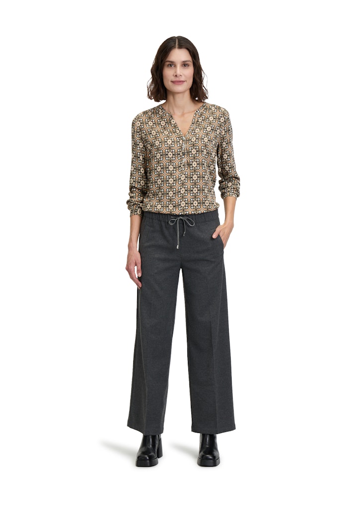 Cartoon Damen Blusen Camel/Black