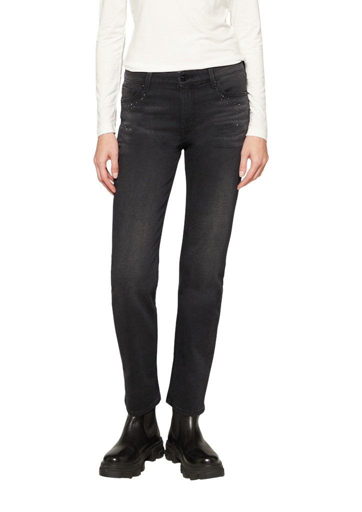 S. Oliver red Damen Jeans Grey/Black