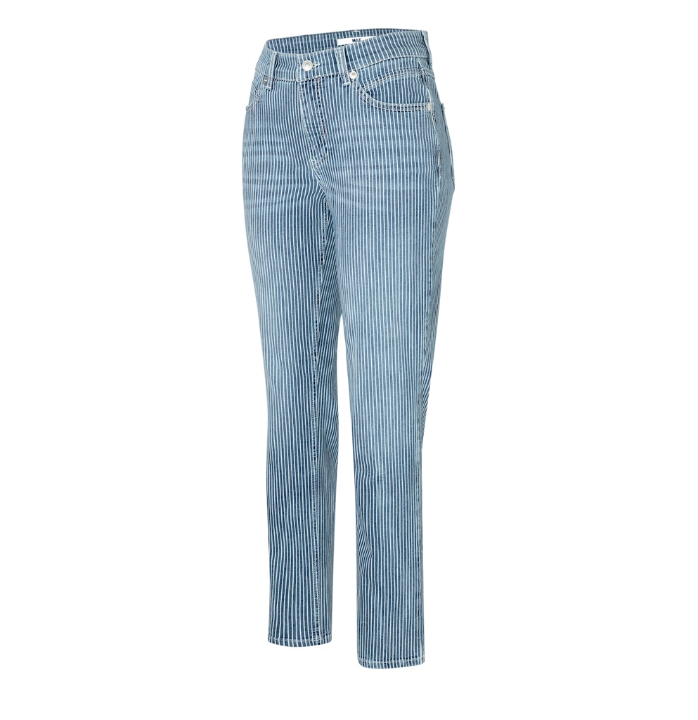Mac Damen Jeans Mid Dark Stripe
