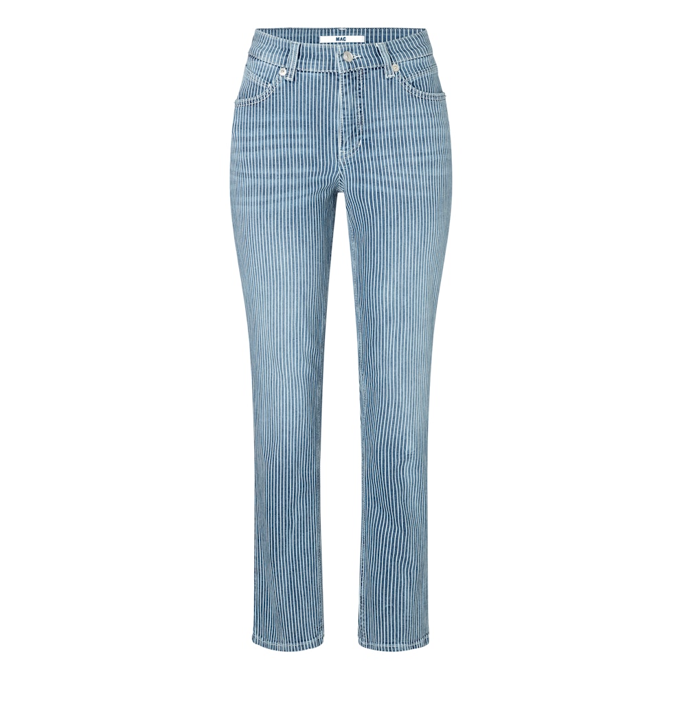 Mac Damen Jeans Mid Dark Stripe