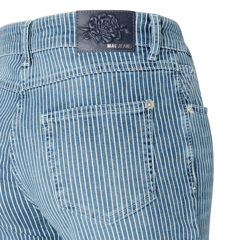 Mac Damen Jeans Mid Dark Stripe