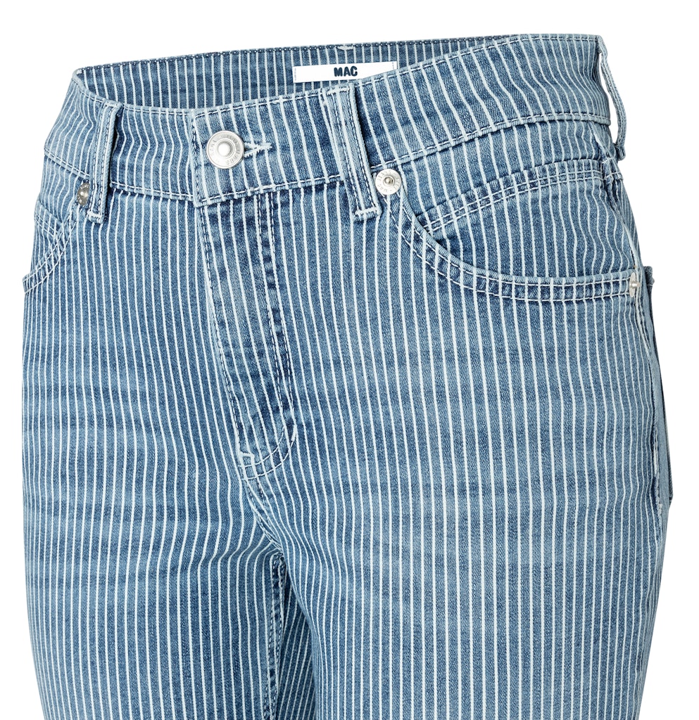 Mac Damen Jeans Mid Dark Stripe