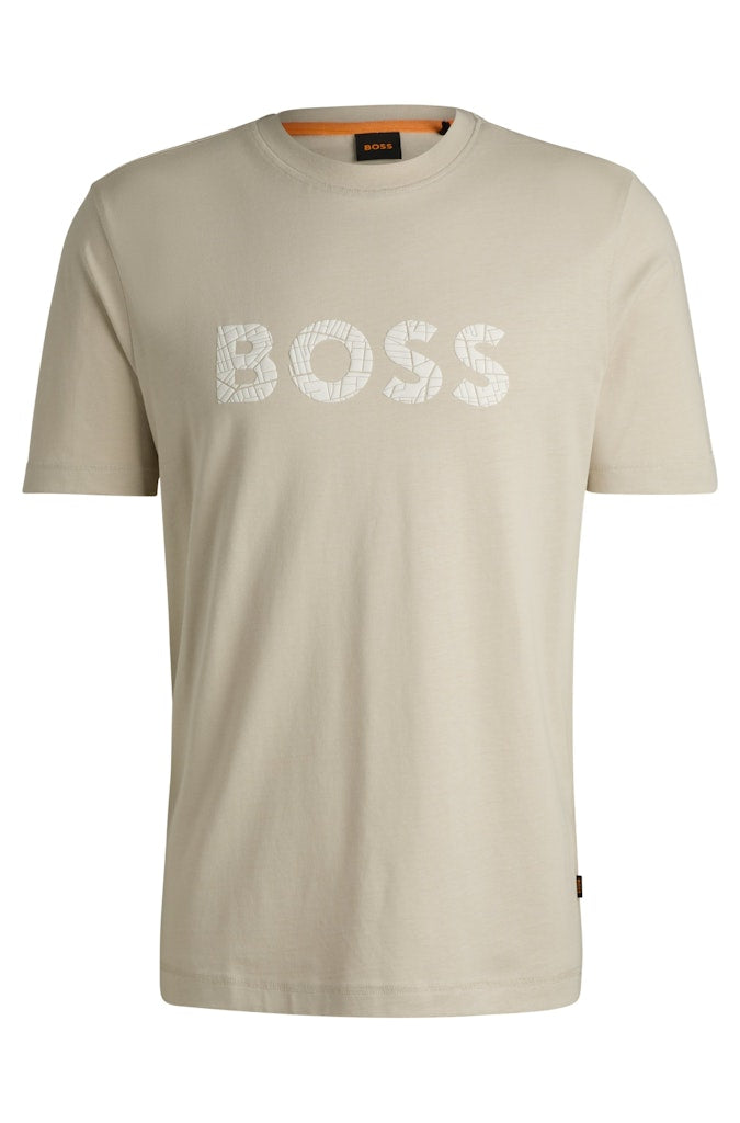 Boss Orange Herren T-Shirts kurz  Light Beige
