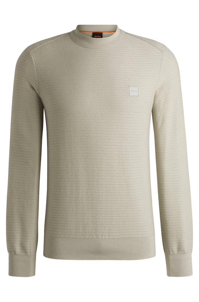Boss Orange Herren Pullover  Light Beige