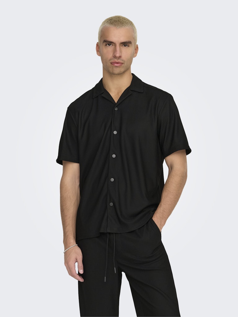 Only & Sons Herren Hemden lang Black
