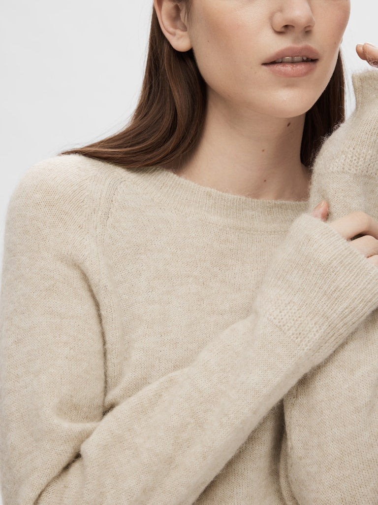 Selected Femme Damen Pullover Birch/Melange