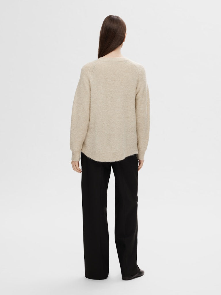 Selected Femme Damen Pullover Birch/Melange
