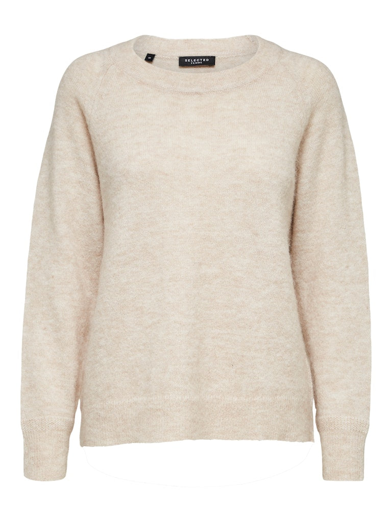 Selected Femme Damen Pullover Birch/Melange
