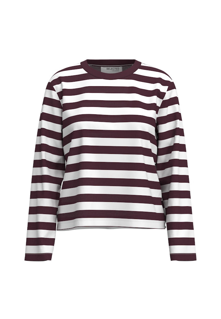 Selected Femme Damen T-Shirts Fig/Bright Whit