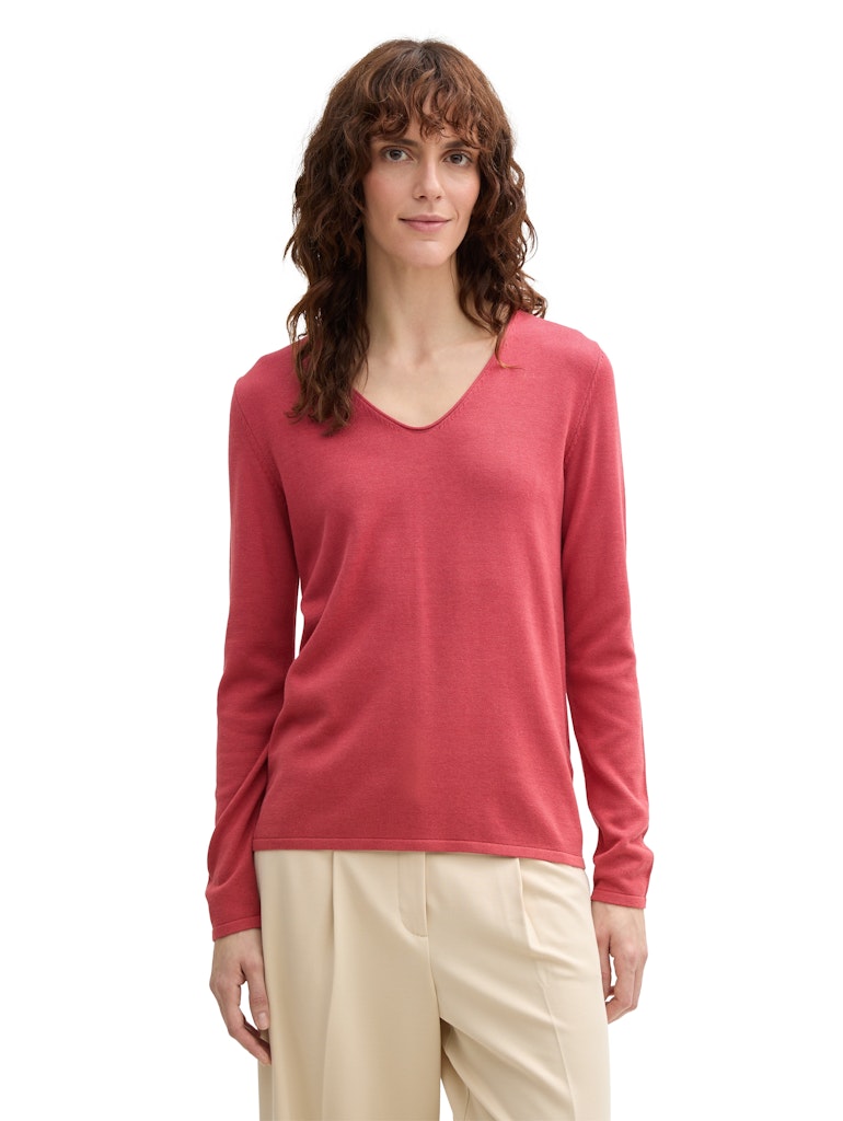 Tom Tailor Damen Pullover Berry Red
