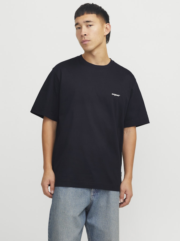 Jack & Jones Herren T-Shirts kurz Black/Yellow Cl