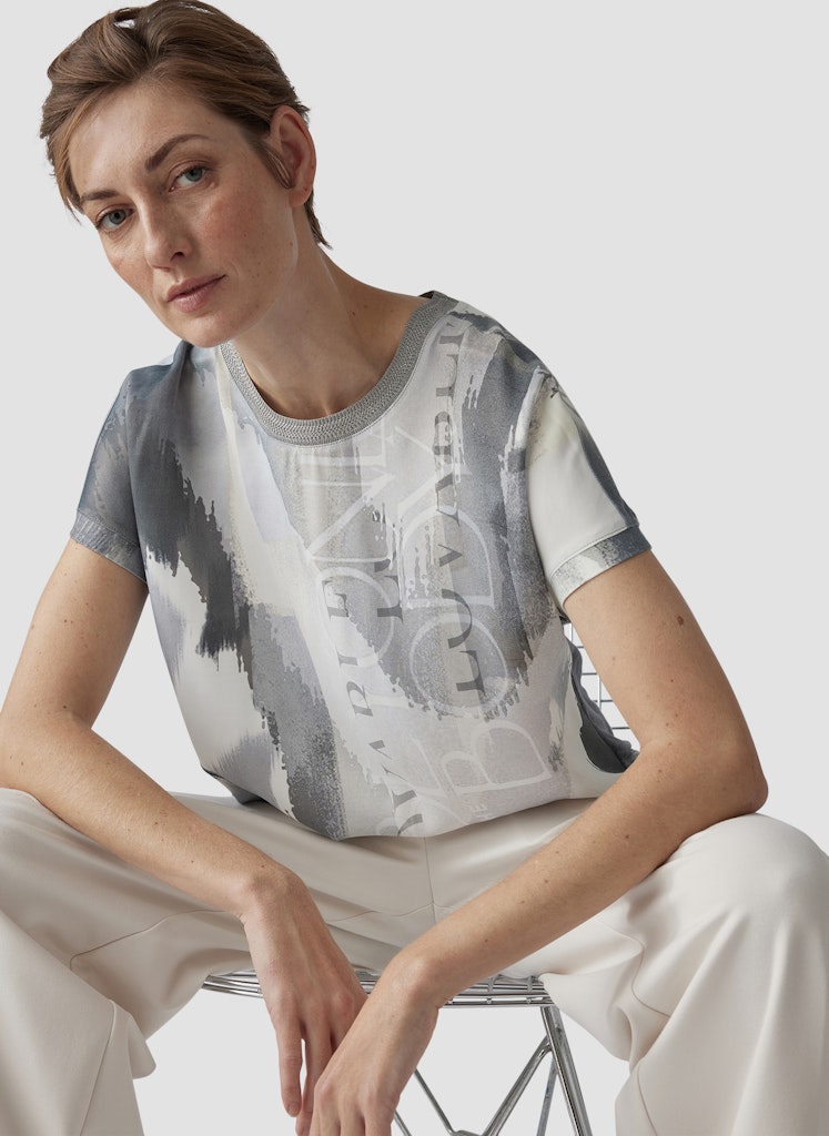 Le Comte Damen T-Shirts Silbergrau