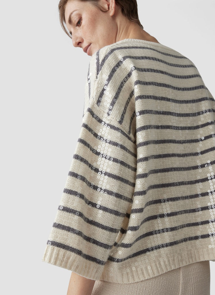 Le Comte Damen Pullover Elfenbein