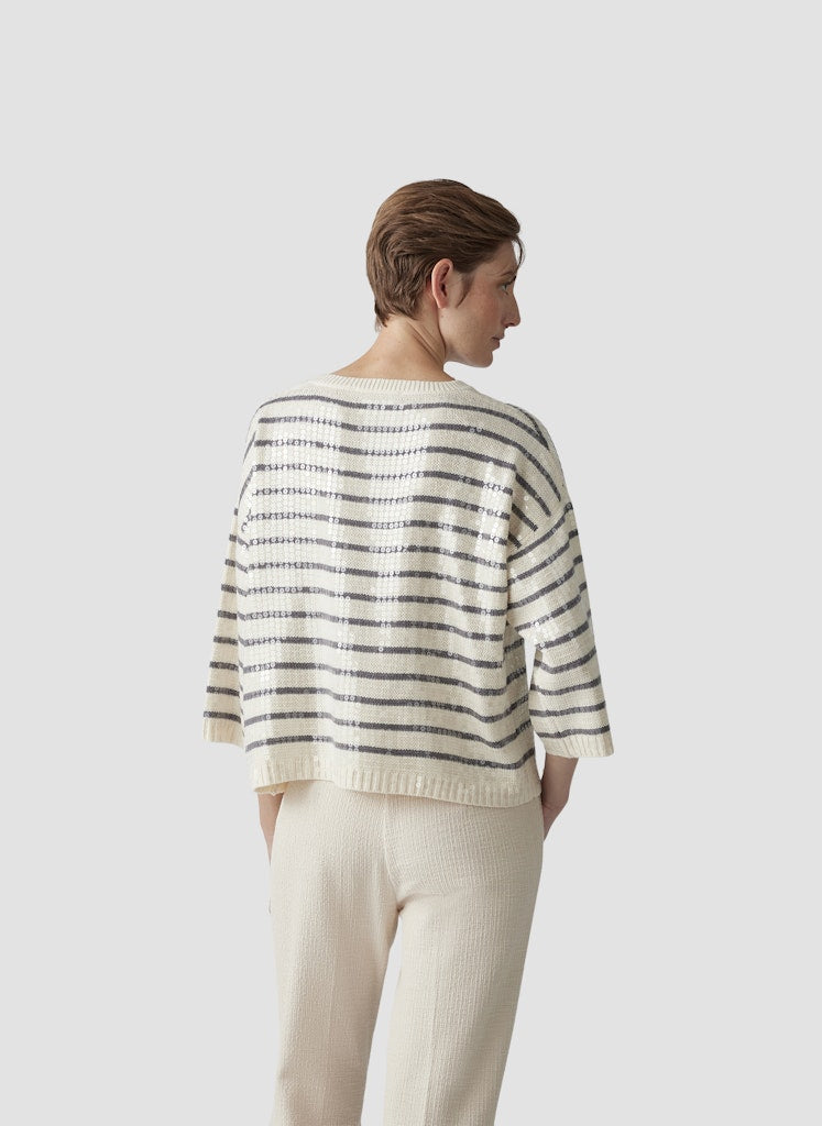 Le Comte Damen Pullover Elfenbein