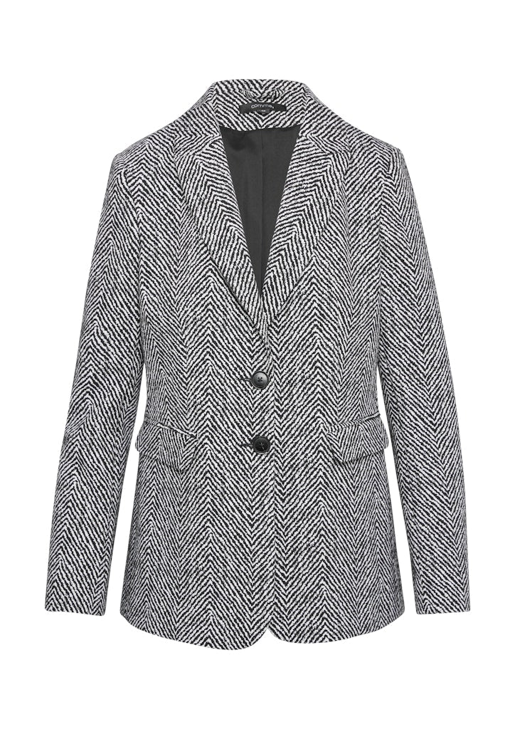 Comma Damen Blazer Grey/Black