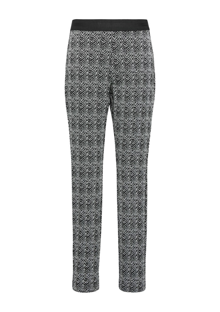 Comma Damen Hosen Grey/Black