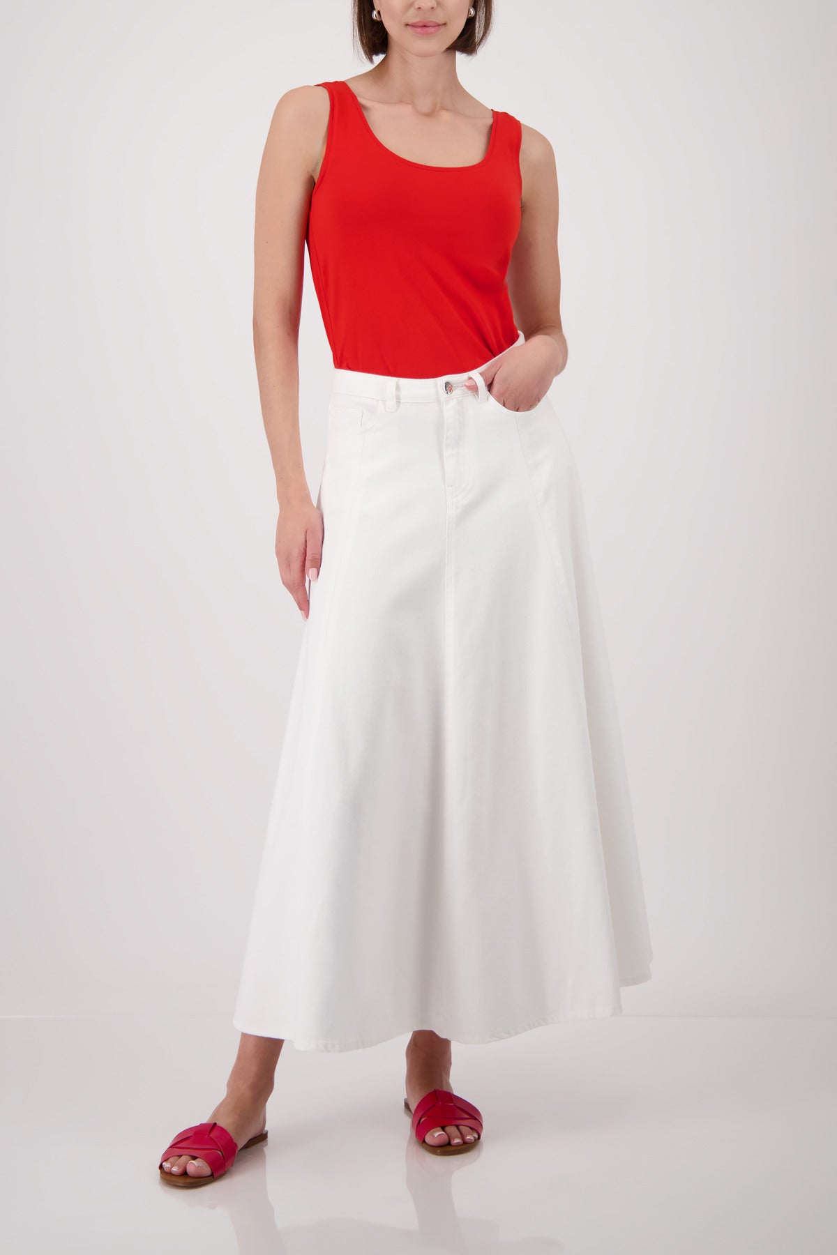 Monari Damen Tops  Coral Red