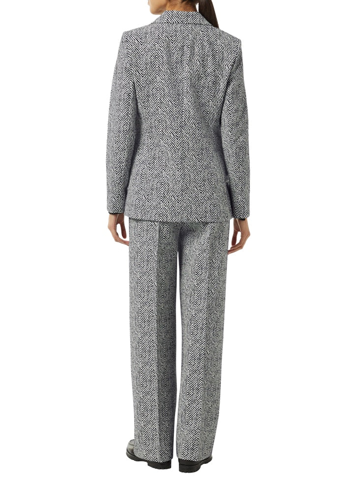 Comma Damen Blazer Grey/Black