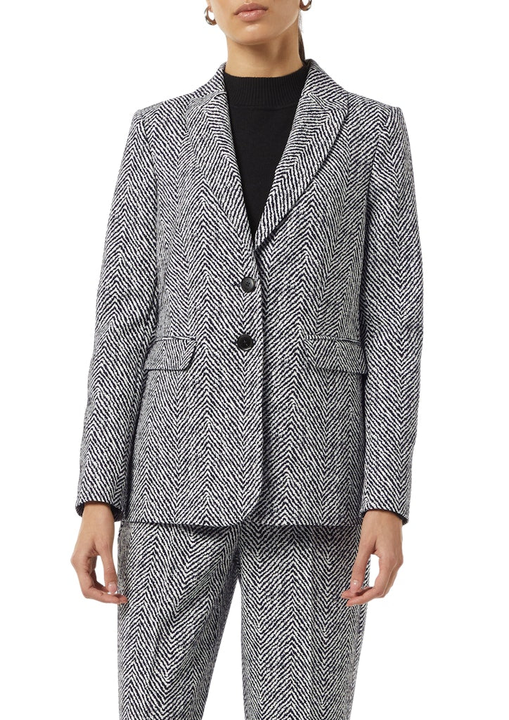 Comma Damen Blazer Grey/Black
