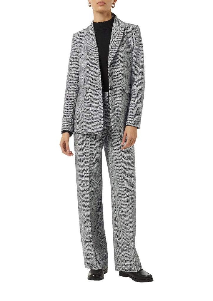 Comma Damen Blazer Grey/Black