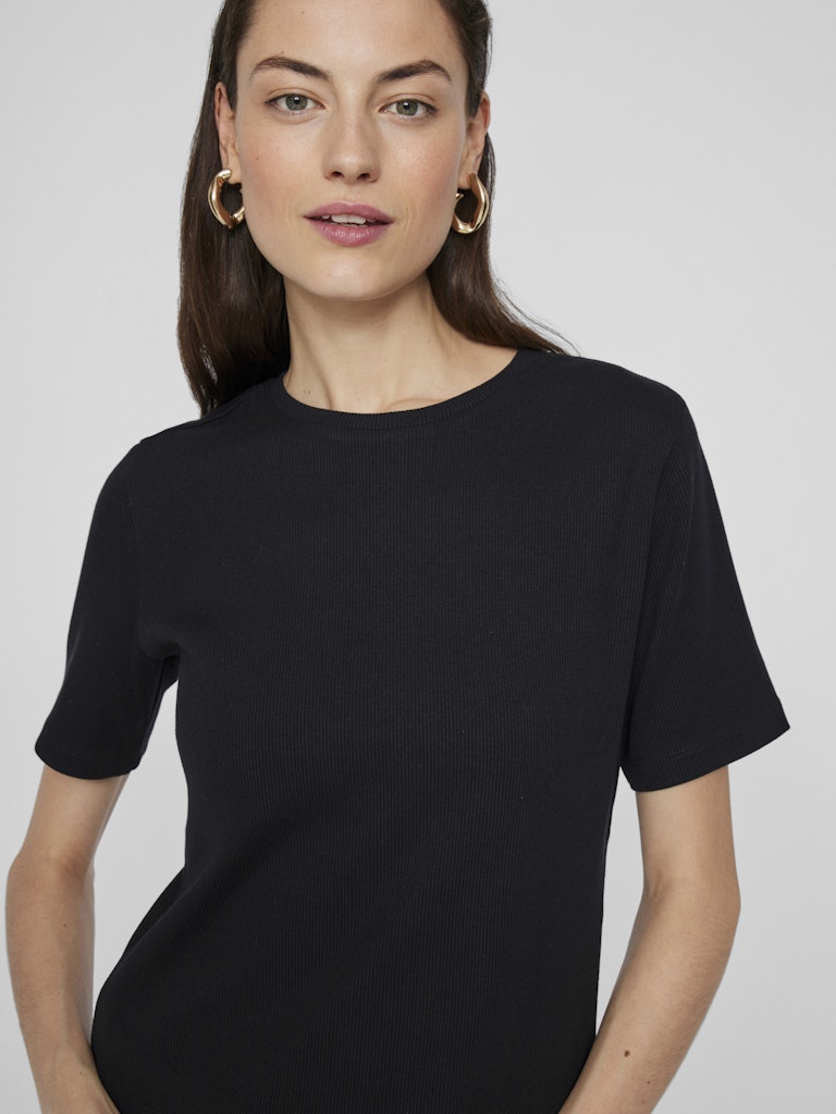 Vila Damen T-Shirts Black Beauty